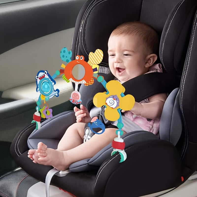 Multi-functional Baby Bed Bell Toy - Rotating Fan Music Bell For Various Scenarios, Adjustable Joint Baby Soothing Rattle Bell