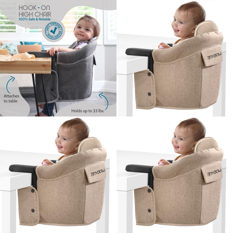 fdhHook On High Chair for Baby High Chair That Attaches to Table Clip On High Chair for Table Portable High Chair for Travel Highchair for Baby Seat Portable Baby Chair for Eating