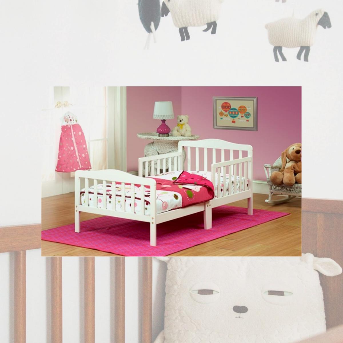 212 MAIN Solid Wood White Toddler Bed