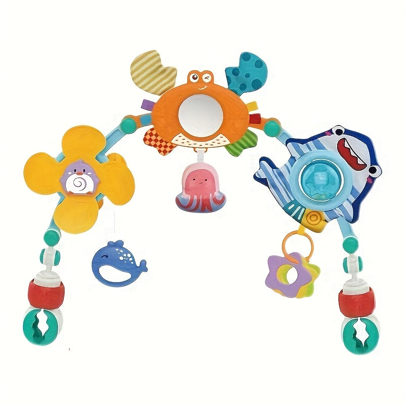 Multi-functional Baby Bed Bell Toy - Rotating Fan Music Bell For Various Scenarios, Adjustable Joint Baby Soothing Rattle Bell