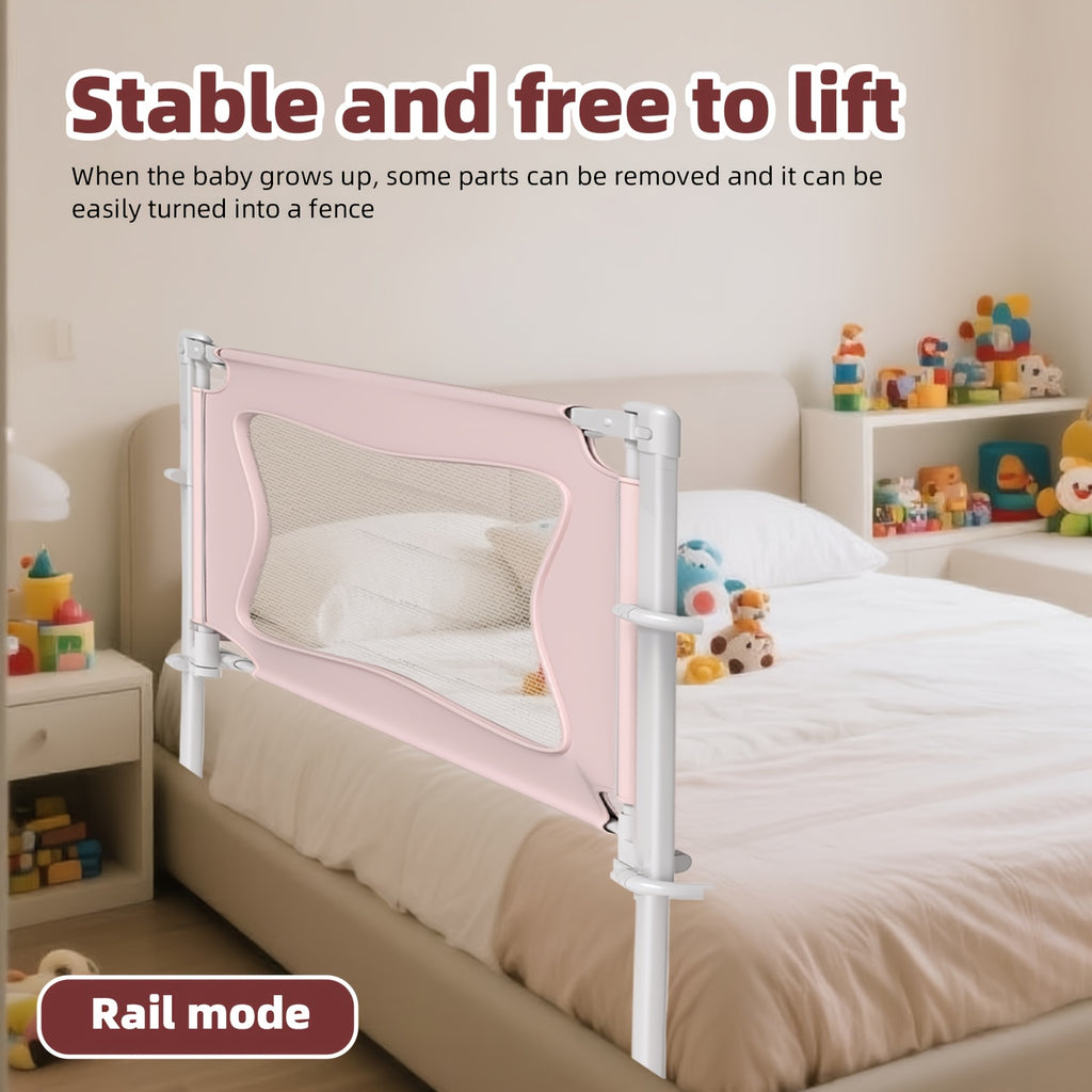 Baby Bed Folding Bed, Movable, Convenient for Storage, Bed In Bed, Convenient And Safe, Movable, Pink Gray