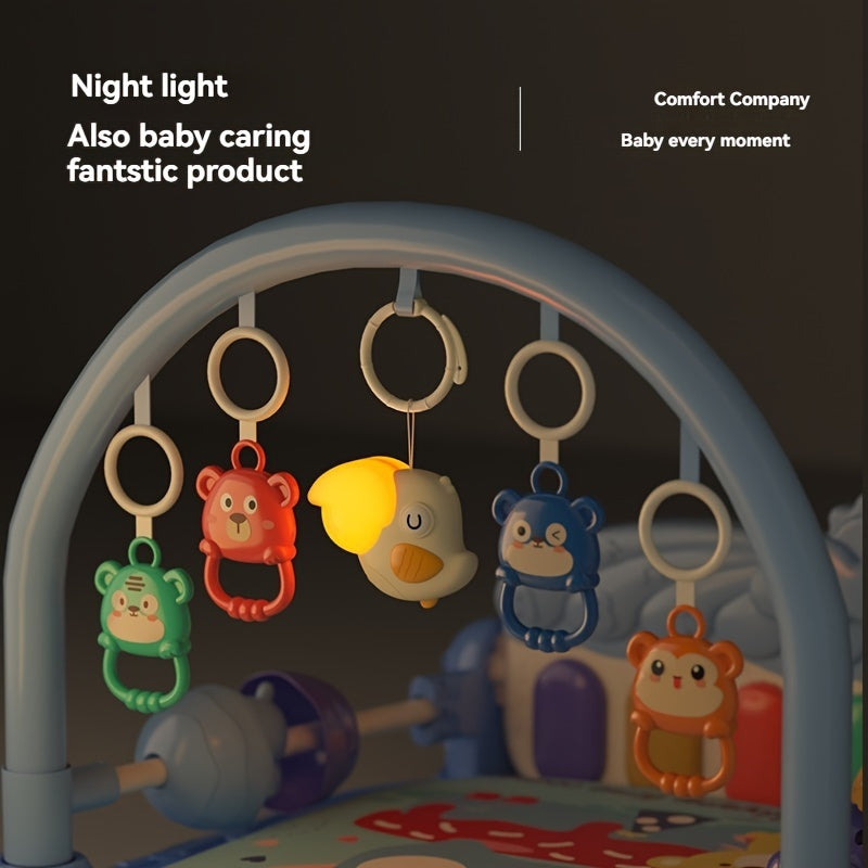 Hanging Baby Bird Night Light with Lullaby, Portable Mini Crib and Bed Mobile Toy, Plastic, White & Yellow, with Ideal Birthday and Christmas Gift for 0-3 Years Old