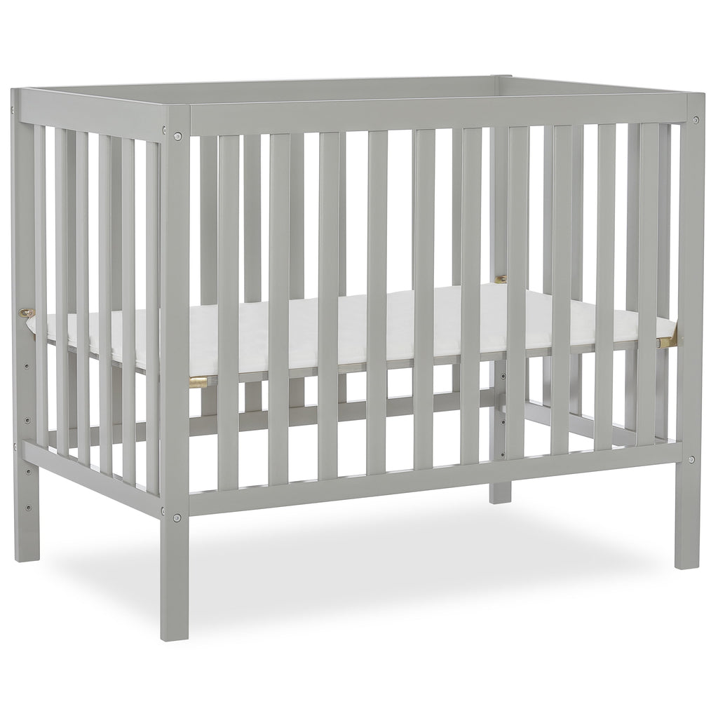 4-in-1 Convertible Mini Crib, Cool Grey