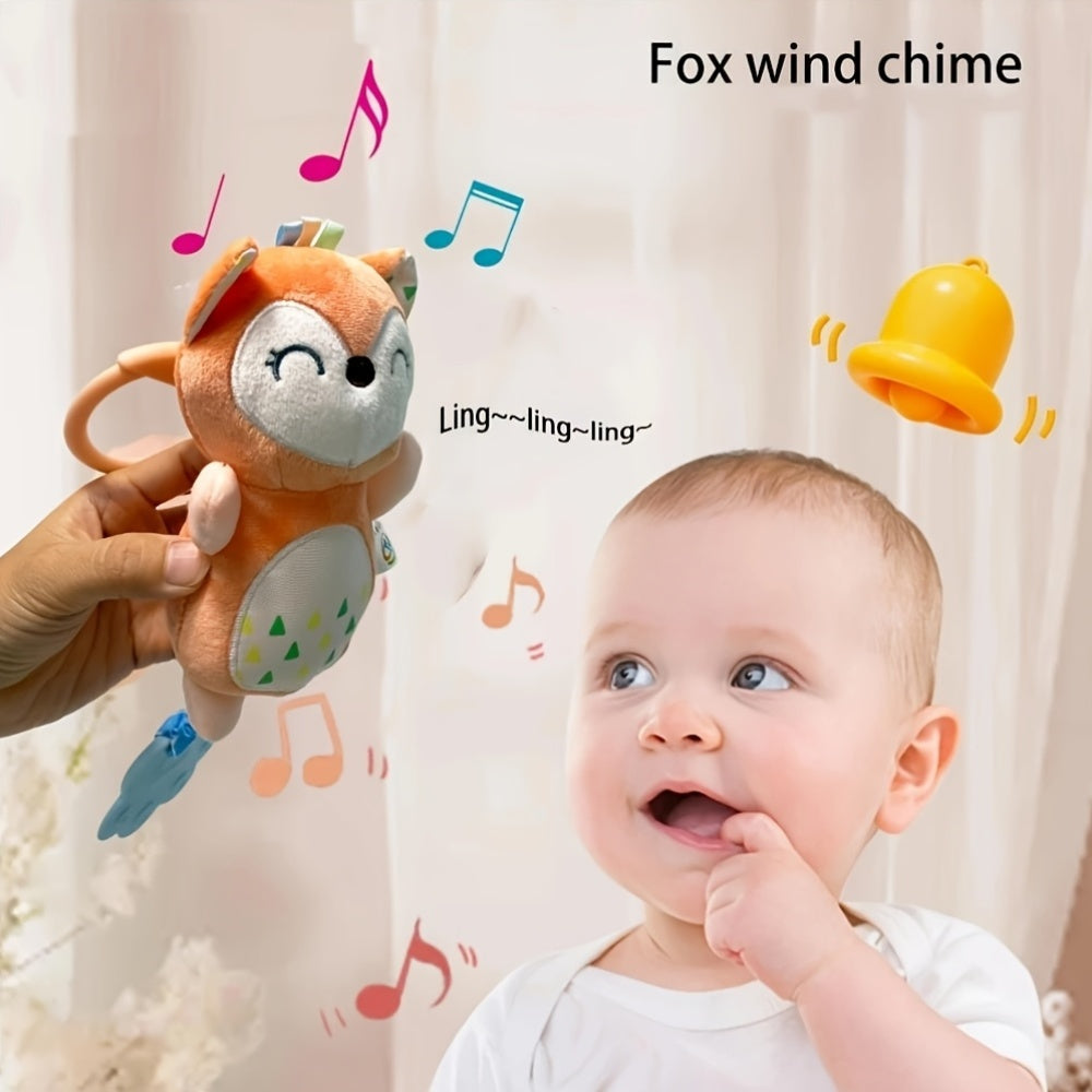 Cartoon Hanging Rattle Toys, Soft Baby Hanging Toys WithWind Chimes, Stroller Car Seat Crib Plush Animal Activity Toys Gift ForNewborn Toddlers 0, 3, 6, 9, 12, 36 Month