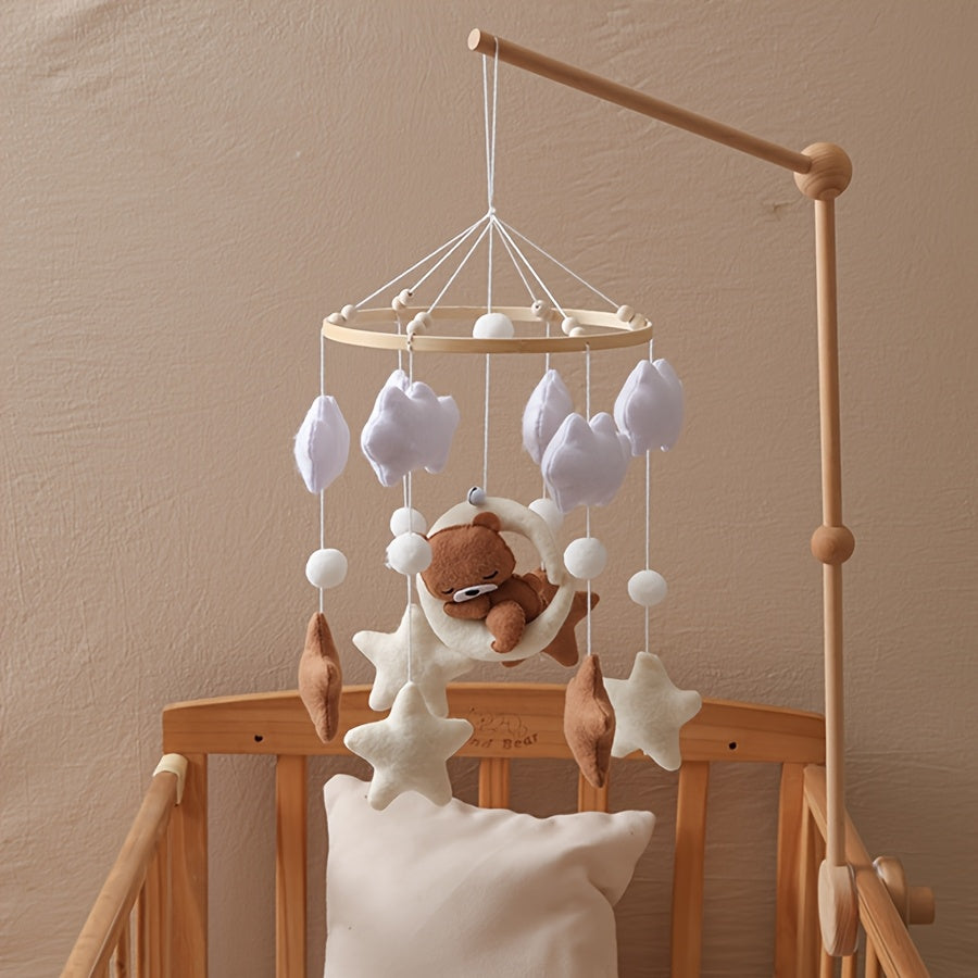 Handcrafted Brown Bear Nursery Bell with Mobile - Ideal for Boys and Girls, Perfect Christmas or Birthday Gift, Mobile Bells for Youngsters Roo