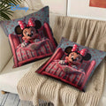 1pc Minnie Mouse Crib Pillow Cover - Double-Sided Print, Soft Polyester, Pink Heart & Polka Dot Design, Zippered, Machine Washable, Ideal for Youngsters & Infants, Decorative Pillow Covers|Cartoon Character Design|Zippered Pillowcase, Pillows for Couch