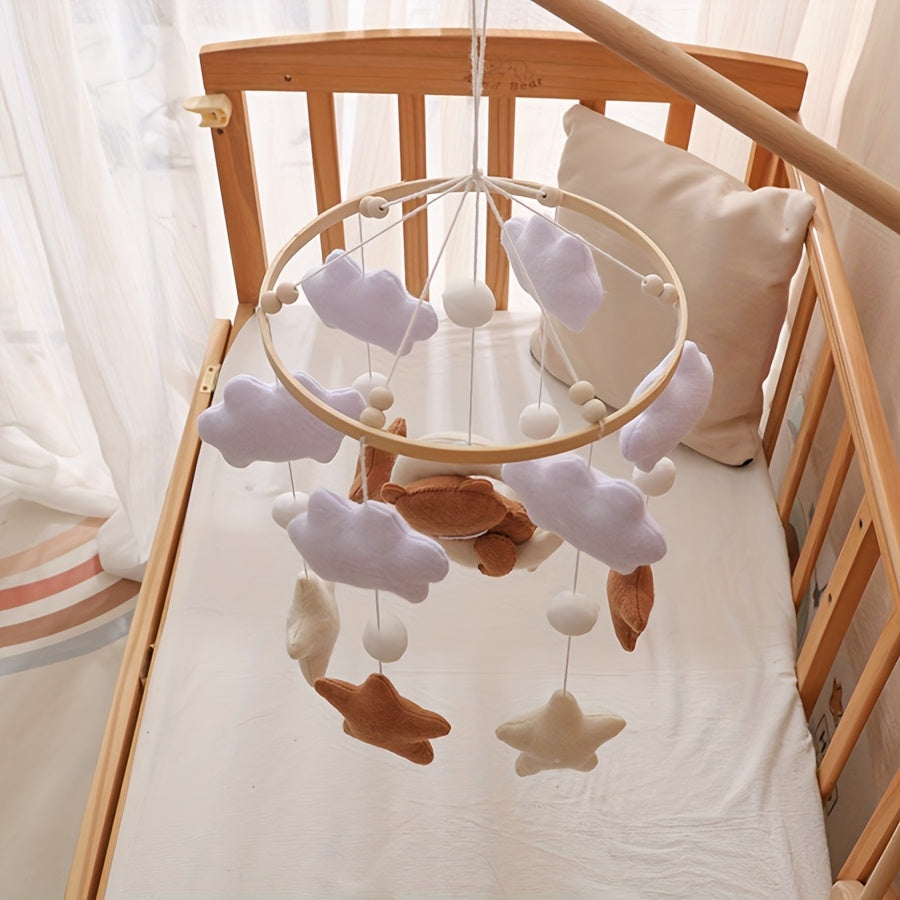 Handcrafted Brown Bear Nursery Bell with Mobile - Ideal for Boys and Girls, Perfect Christmas or Birthday Gift, Mobile Bells for Youngsters Roo