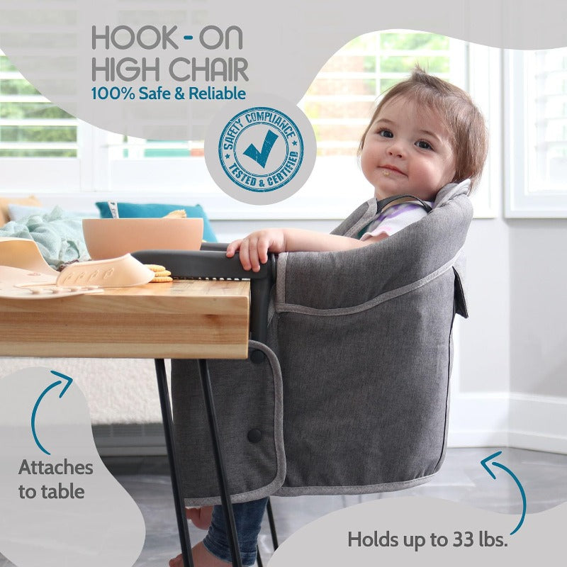fdhHook On High Chair for Baby High Chair That Attaches to Table Clip On High Chair for Table Portable High Chair for Travel Highchair for Baby Seat Portable Baby Chair for Eating