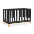 Frankie 4in1 Convertible Crib Greenguard Gold Certified, Black with Natural