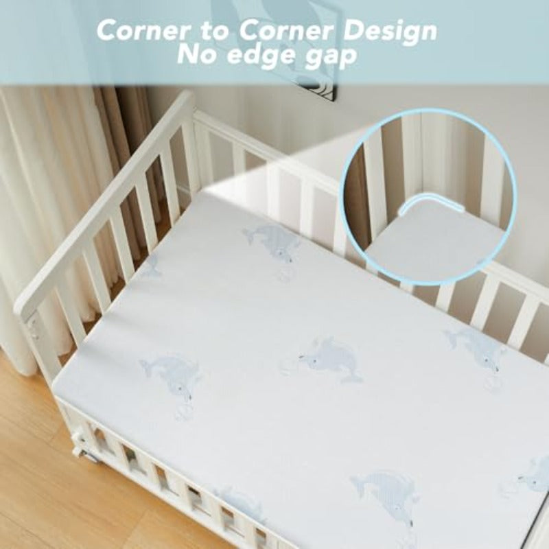 Pack and Play Mattress DualSided 38x26 Memory Foam Crib Mattress Pad for Infant and Toddler Playpen Mattresses Topper with Washable Cover Fits Most Pack N Play