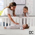Square corners help for secure fit inside crib, 5.5\