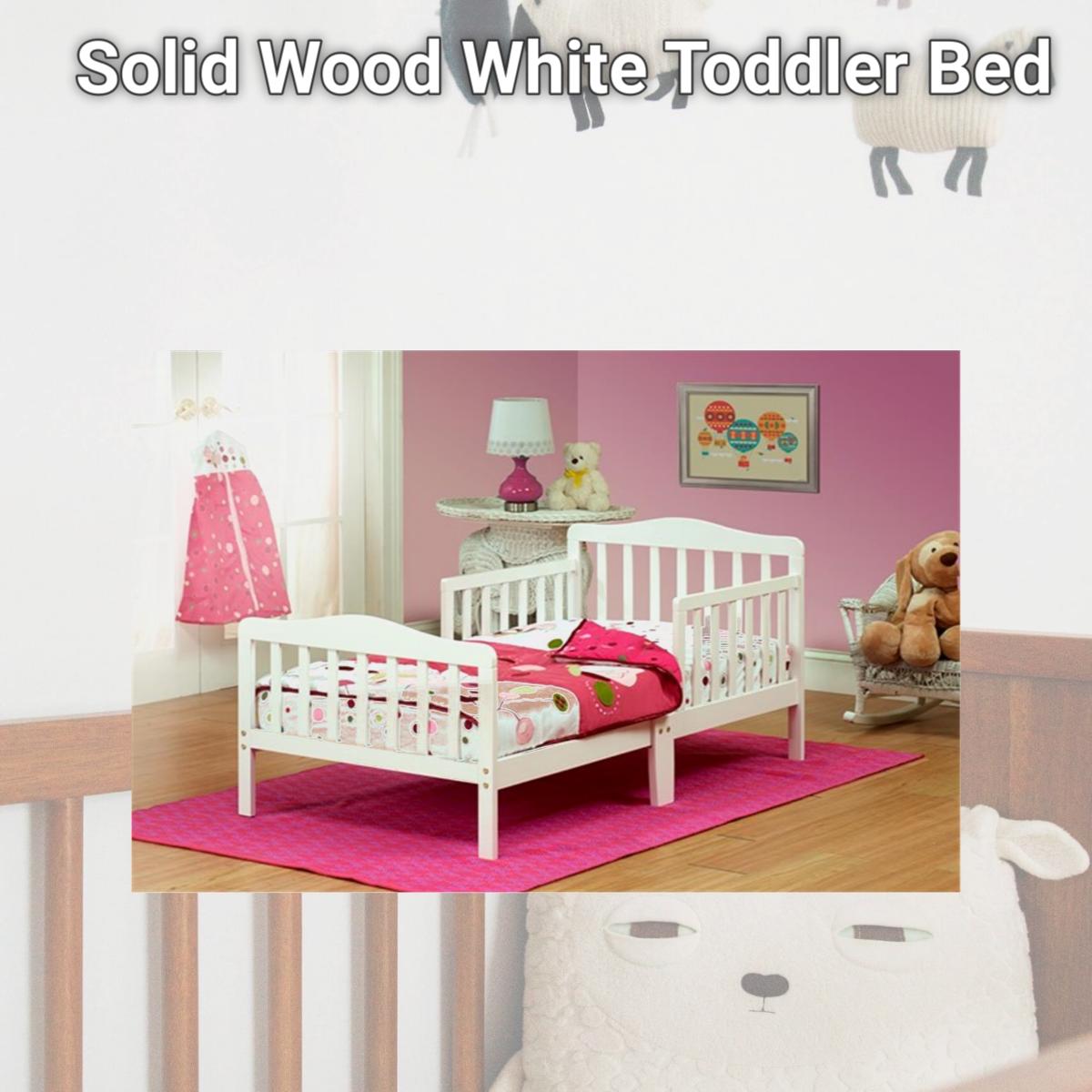 212 MAIN Solid Wood White Toddler Bed