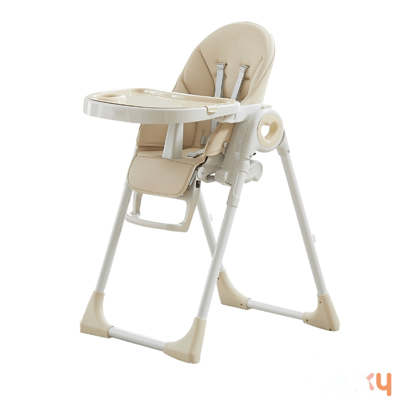 Foldable High Chairs for Babies and Toddlers with 7 Height and 5 Recline Backres