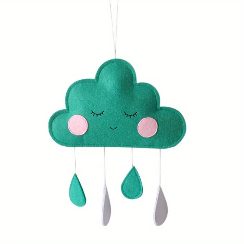 Cloud Lights for Bedroom Nordic Wind Felt Cloud Raindrop Pendant Room Tent Decoration Photography Prop Cloud D (White and Pink) ecor