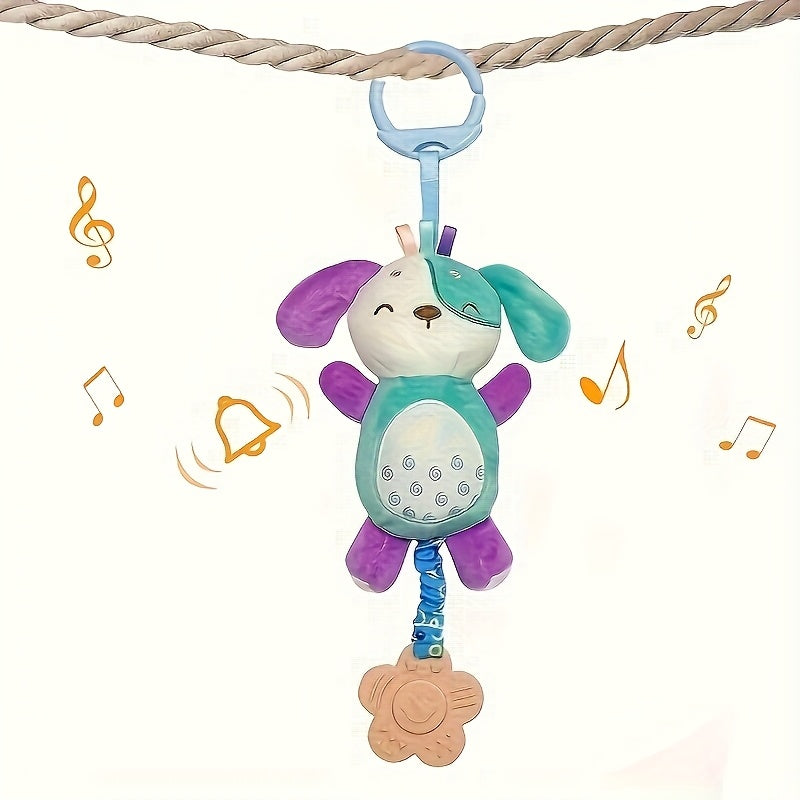 Cartoon Hanging Rattle Toys, Soft Baby Hanging Toys WithWind Chimes, Stroller Car Seat Crib Plush Animal Activity Toys Gift ForNewborn Toddlers 0, 3, 6, 9, 12, 36 Month