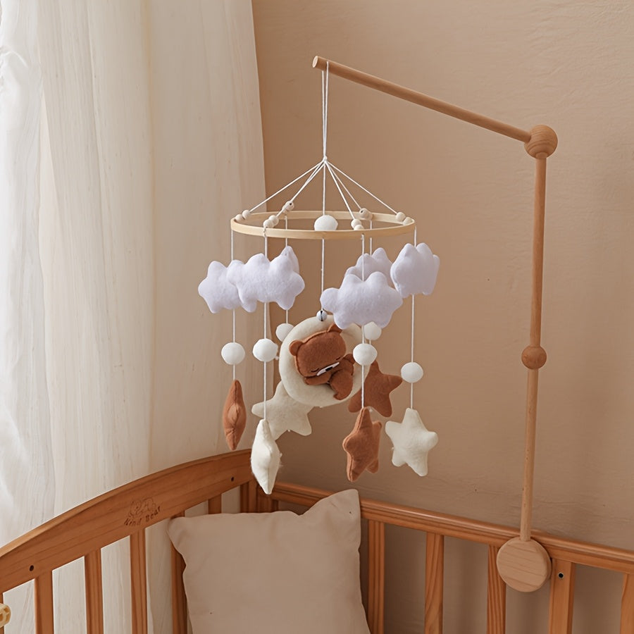 Handcrafted Brown Bear Nursery Bell with Mobile - Ideal for Boys and Girls, Perfect Christmas or Birthday Gift, Mobile Bells for Youngsters Roo