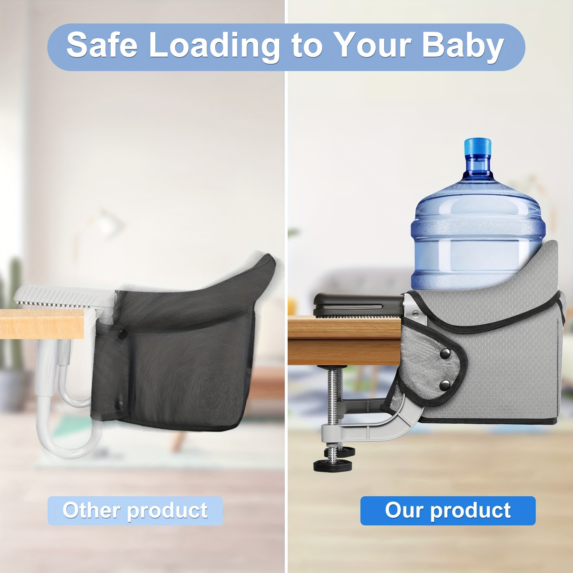 Hook On Chair: Clip On Chair For Babies And Toddlers 6-36 Months, Portable And Foldable Seat For Home And Travel, Baby Feeding Chair, Setup In Seconds - Includes Carry Bag